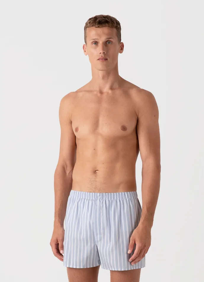 Boxer Shorts Classic Boxer Shorts Sky BlueWhite ussunspel Men Boxer Shorts Classic Boxer Shorts Sky BlueWhite ussunspel Men