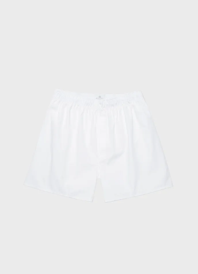 Boxer Shorts Long Cut Classic Boxer Shorts White 8211 ussunspel Men