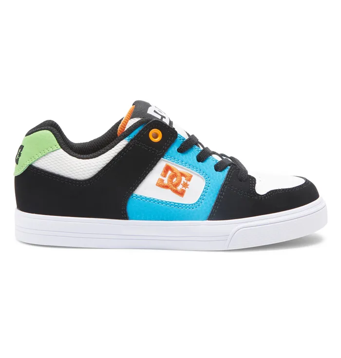 Boy8217s Pure Elastic Waist Lace Shoes whiteblackblue Kids Sneakers DC Shoes