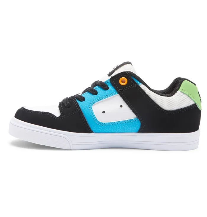 Boy8217s Pure Elastic Waist Lace Shoes whiteblackblue Kids Sneakers DC Shoes