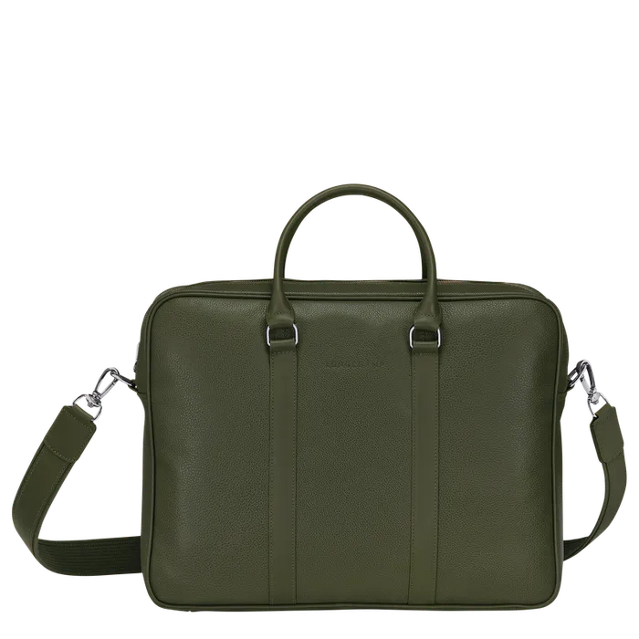 Briefcase Longchamp WomenMen Le Foulonn M Briefcase Khaki