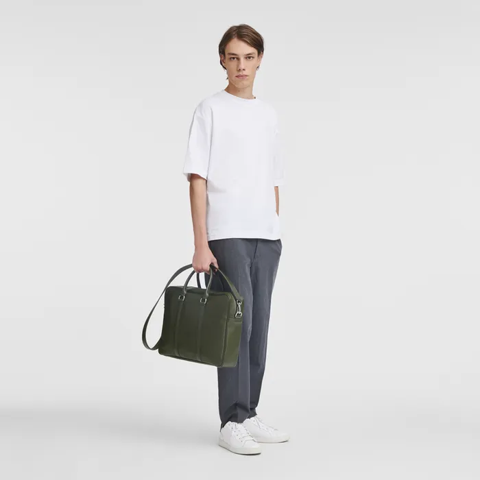 Briefcase Longchamp WomenMen Le Foulonn M Briefcase Khaki Briefcase Longchamp WomenMen Le Foulonn M Briefcase Khaki