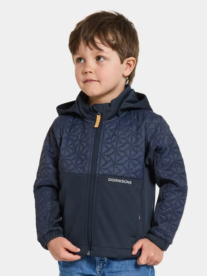 Briska Kids039 Jacket Navy Kids Didriksons Softshell Jackets