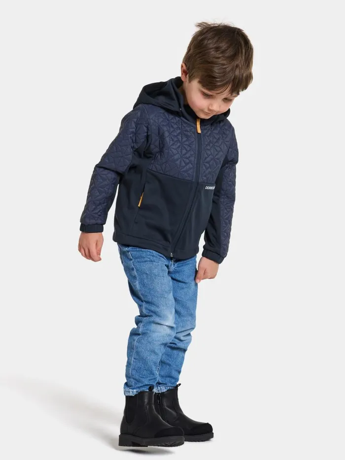 Briska Kids039 Jacket Navy Kids Didriksons Softshell Jackets