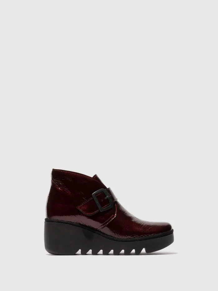 Buckle Ankle Boots BIRT397FLY WINE Women Fly London Ankle Boots