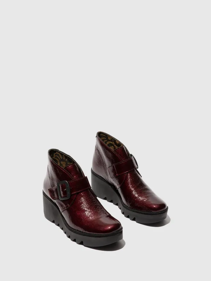 Buckle Ankle Boots BIRT397FLY WINE Women Fly London Ankle Boots
