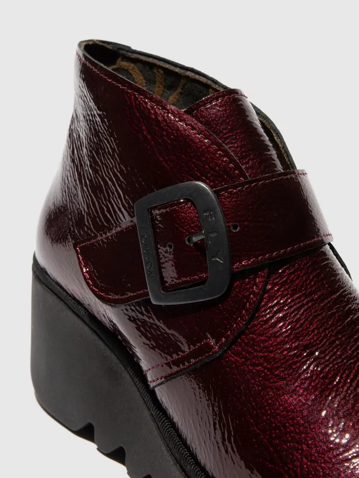 Buckle Ankle Boots BIRT397FLY WINE Women Fly London Ankle Boots