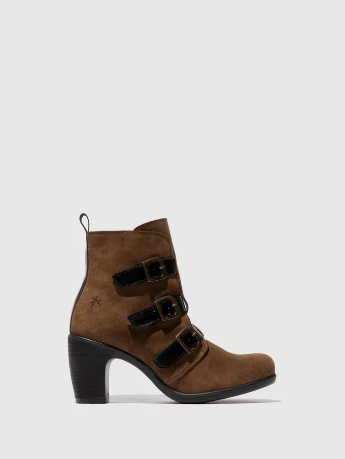 Buckle Ankle Boots KLEA012FLY TAUPEBLACK Women Fly London Ankle Boots