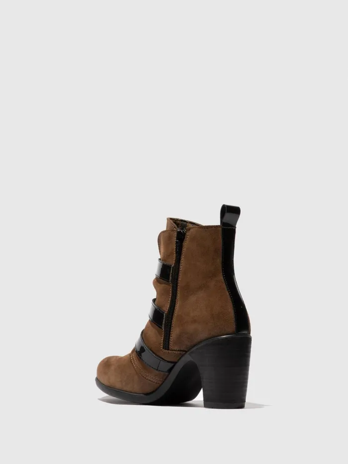 Buckle Ankle Boots KLEA012FLY TAUPEBLACK Women Fly London Ankle Boots