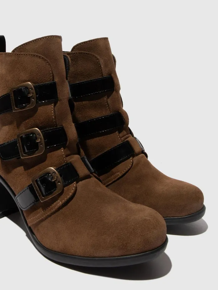 Buckle Ankle Boots KLEA012FLY TAUPEBLACK Women Fly London Ankle Boots