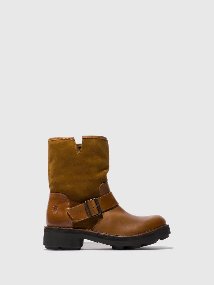 Buckle Ankle Boots NALY141FLY MIDBROWNTOBACCO Women Fly London Ankle Boots
