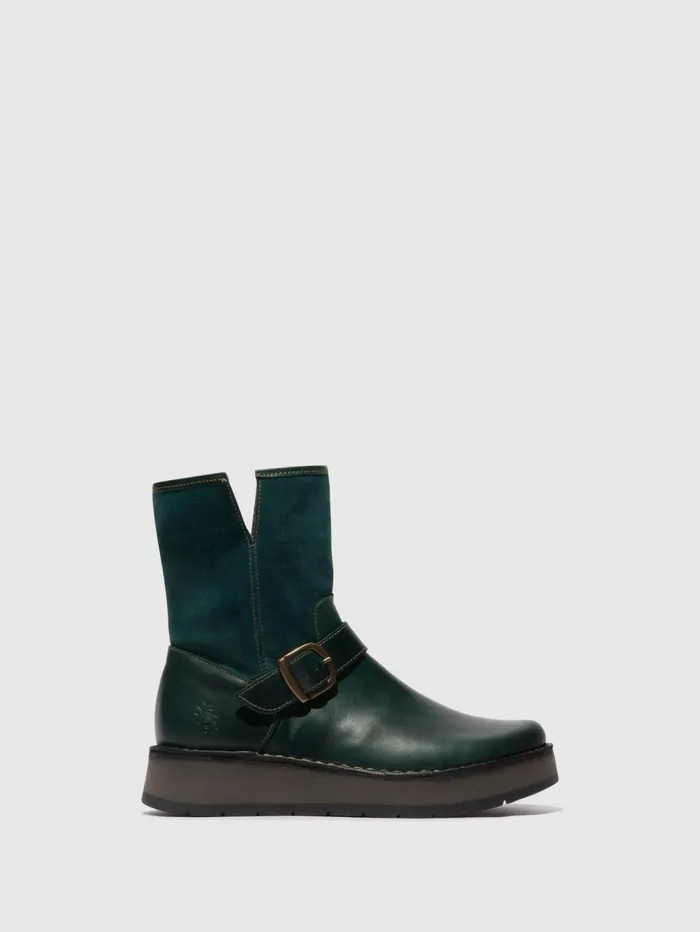 Buckle Ankle Boots RUTH101FLY PETROL Women Fly London Ankle Boots