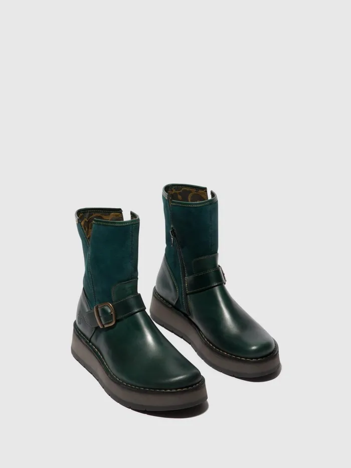 Buckle Ankle Boots RUTH101FLY PETROL Women Fly London Ankle Boots