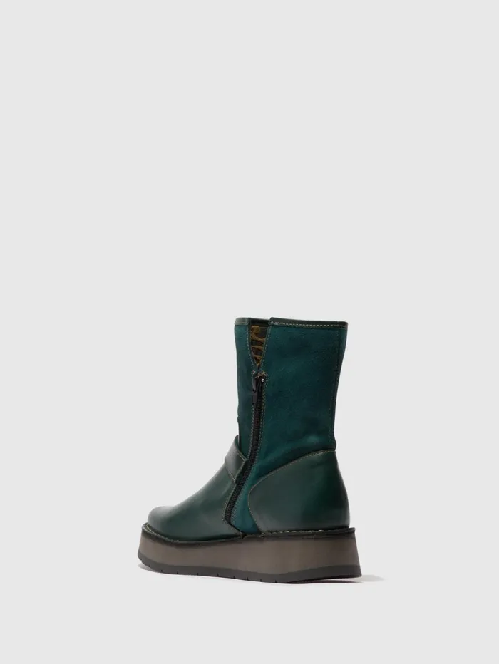 Buckle Ankle Boots RUTH101FLY PETROL Women Fly London Ankle Boots