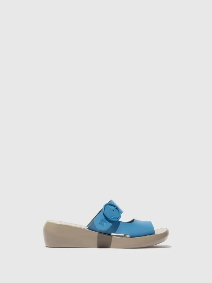 Buckle Mules BAFI029FLY BLUE Women Fly London Mules