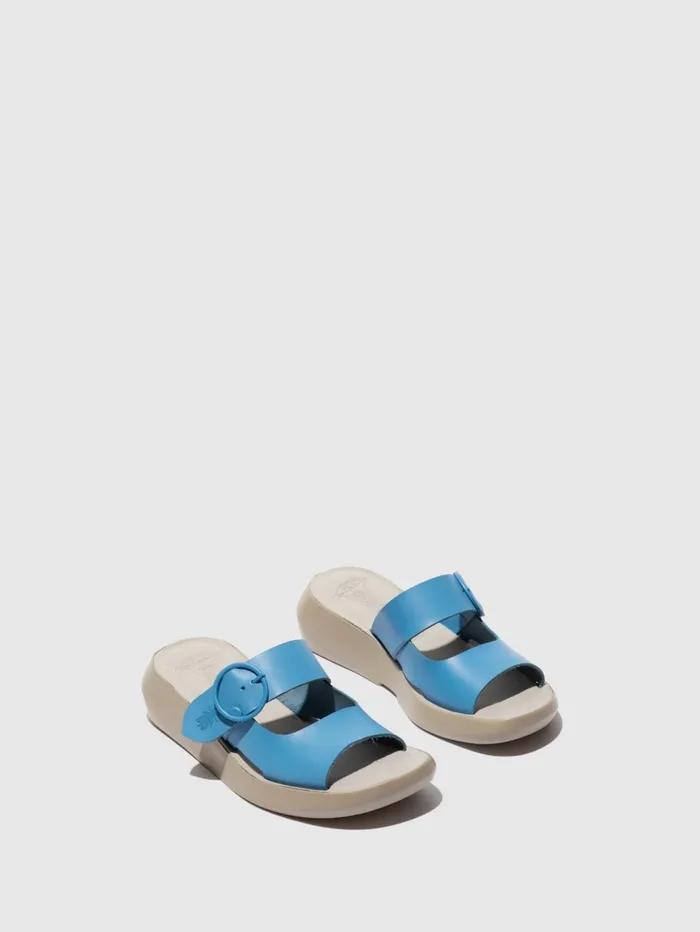 Buckle Mules BAFI029FLY BLUE Women Fly London Mules