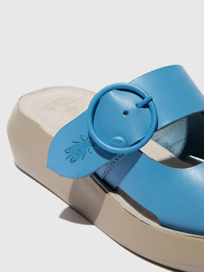 Buckle Mules BAFI029FLY BLUE Women Fly London Mules