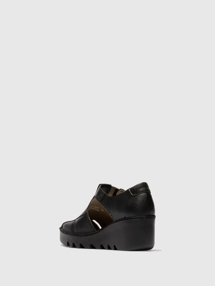 Buckle Sandals BURI481FLY BLACK Women Fly London Sandals