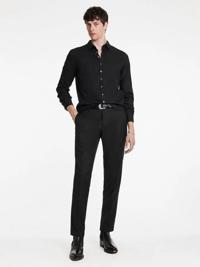 BUCKS SHIRT Black Men John Varvatos Shirts