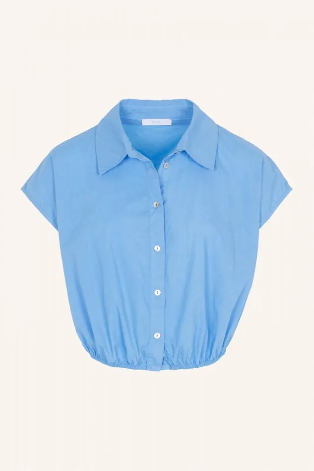 ByBar Blouses Vrouwelijk Bieke Poplin Blouse Aquarius ByBar Blouses Vrouwelijk Bieke Poplin Blouse Aquarius