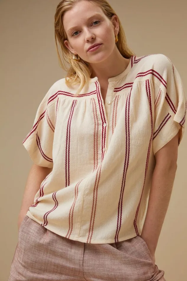 ByBar Blouses Vrouwelijk Bo Athia Blouse Grenache ByBar Blouses Vrouwelijk Bo Athia Blouse Grenache