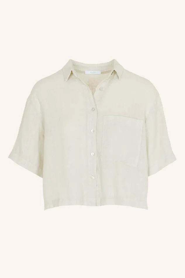 ByBar Blouses Vrouwelijk Cris Linen Blouse Chalk ByBar Blouses Vrouwelijk Cris Linen Blouse Chalk
