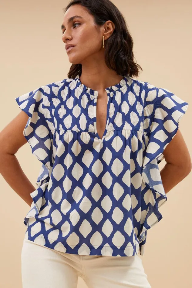 ByBar Blouses Vrouwelijk Danee Balu Blouse Balu Print ByBar Blouses Vrouwelijk Danee Balu Blouse Balu Print
