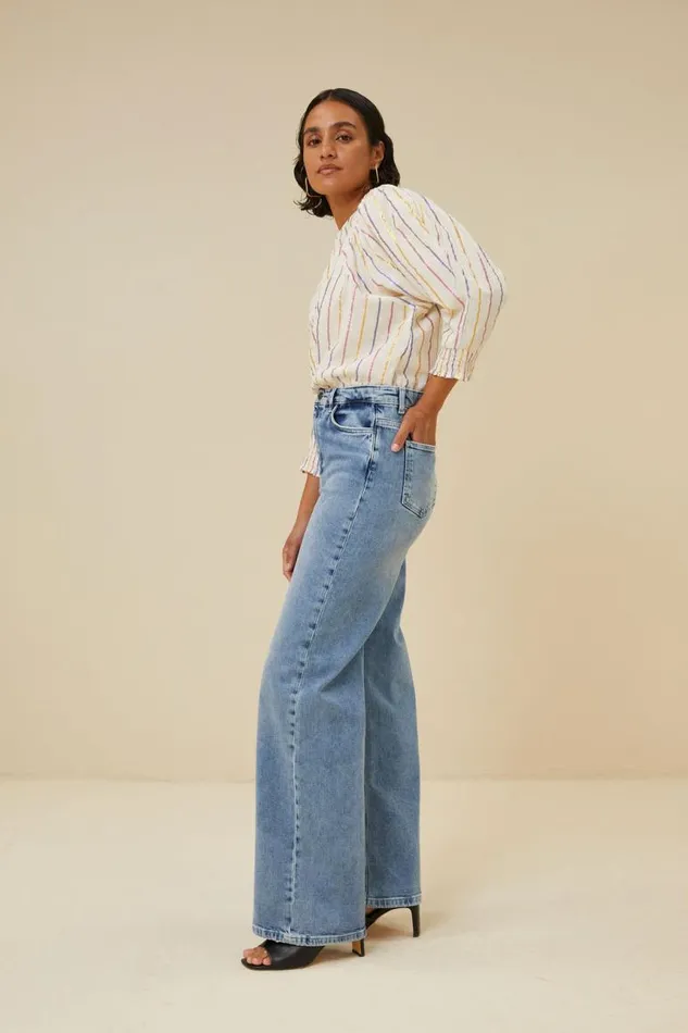 ByBar Blouses Vrouwelijk Dua La Stripe Blouse Cerise ByBar Blouses Vrouwelijk Dua La Stripe Blouse Cerise