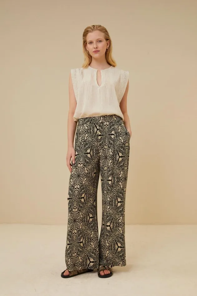 ByBar Blouses Vrouwelijk Lina Slub Blouse Sand