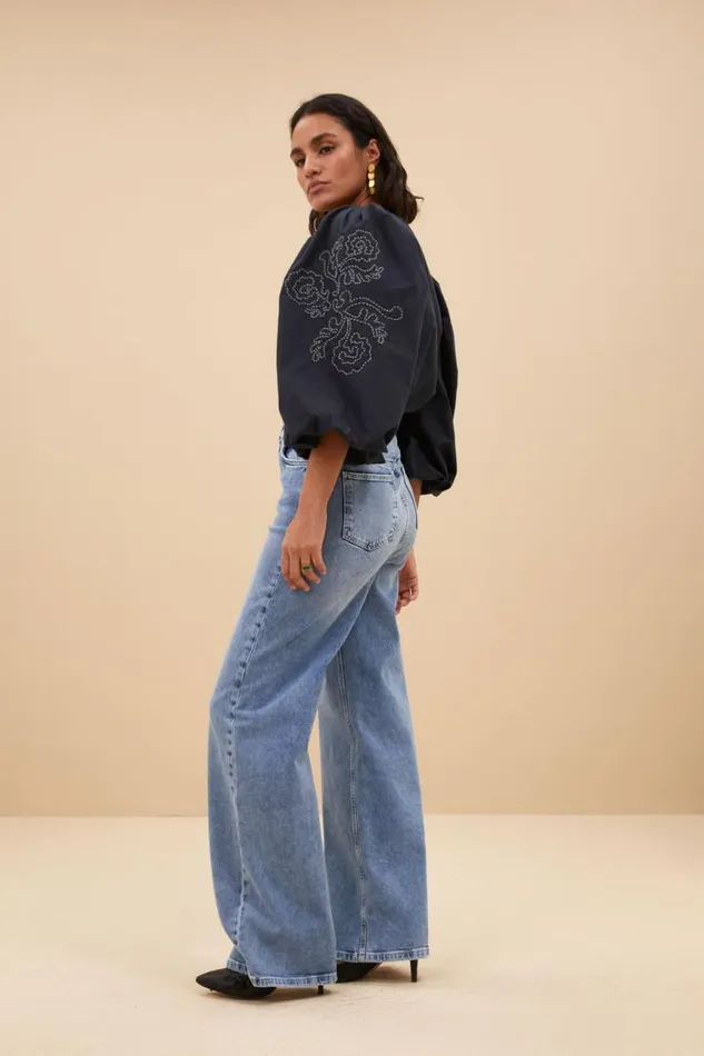 ByBar Blouses Vrouwelijk Ziggy Blouse Midnight ByBar Blouses Vrouwelijk Ziggy Blouse Midnight