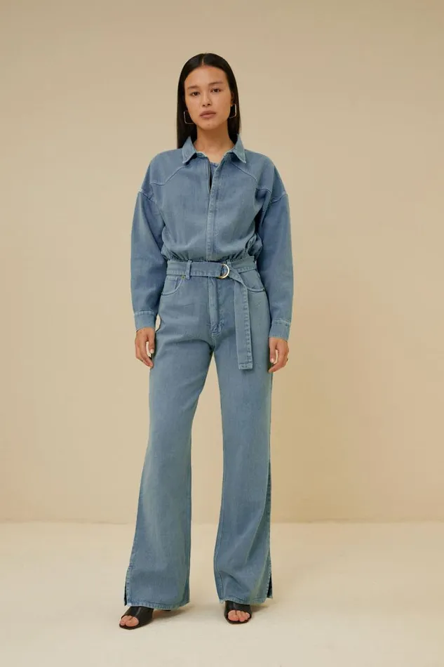 ByBar Jumpsuits Vrouwelijk Mae Denim Suit Light Denim ByBar Jumpsuits Vrouwelijk Mae Denim Suit Light Denim