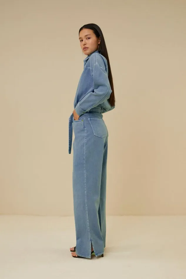 ByBar Jumpsuits Vrouwelijk Mae Denim Suit Light Denim ByBar Jumpsuits Vrouwelijk Mae Denim Suit Light Denim