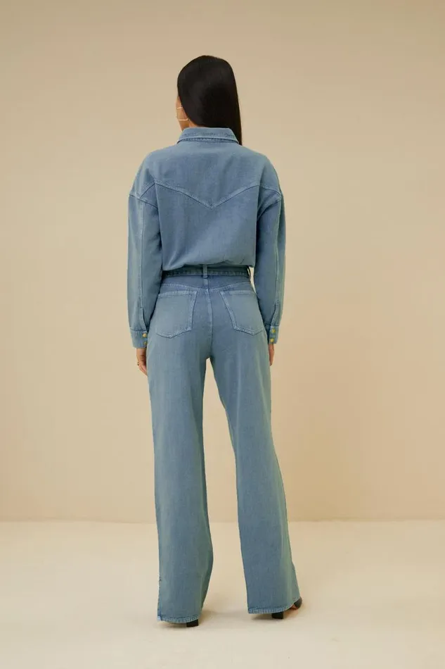 ByBar Jumpsuits Vrouwelijk Mae Denim Suit Light Denim ByBar Jumpsuits Vrouwelijk Mae Denim Suit Light Denim
