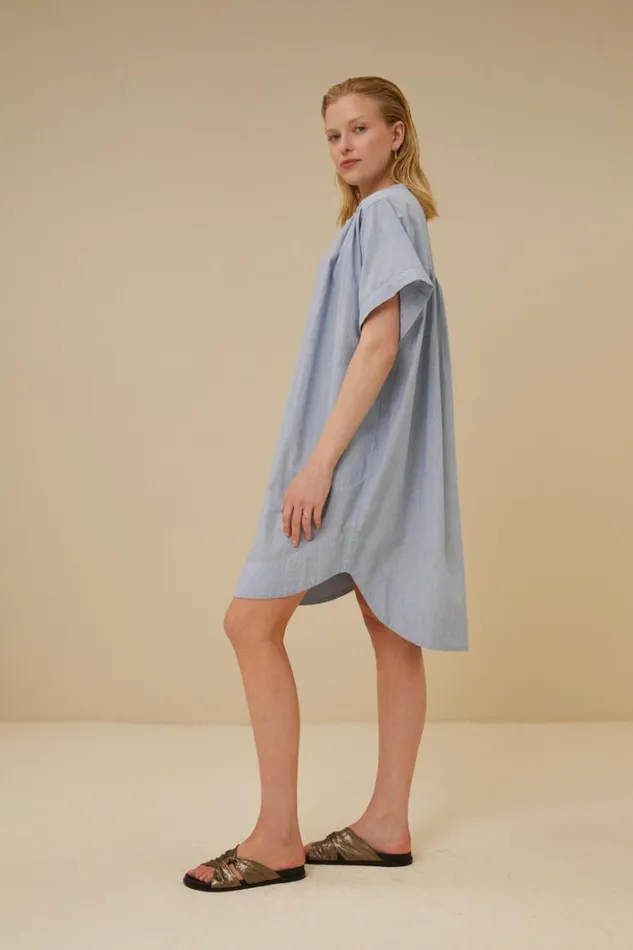 ByBar Jurken Vrouwelijk Amber Pin Stripe Dress Indi Grey ByBar Jurken Vrouwelijk Amber Pin Stripe Dress Indi Grey