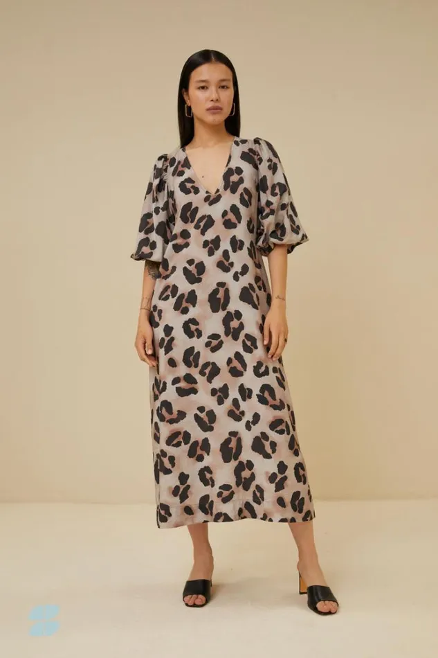 ByBar Jurken Vrouwelijk Juta Cheetah Dress Cheetas Print