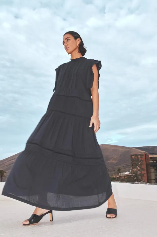 ByBar Jurken Vrouwelijk Xena Dress Midnight