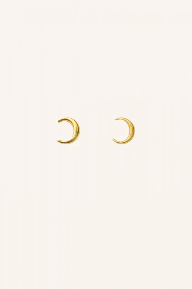 ByBar Sieraden Vrouwelijk Half Moon Earring Gold ByBar Sieraden Vrouwelijk Half Moon Earring Gold