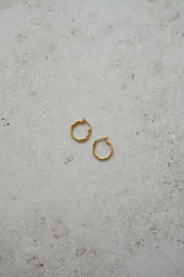ByBar Sieraden Vrouwelijk Pd Mila Round Earring Gold