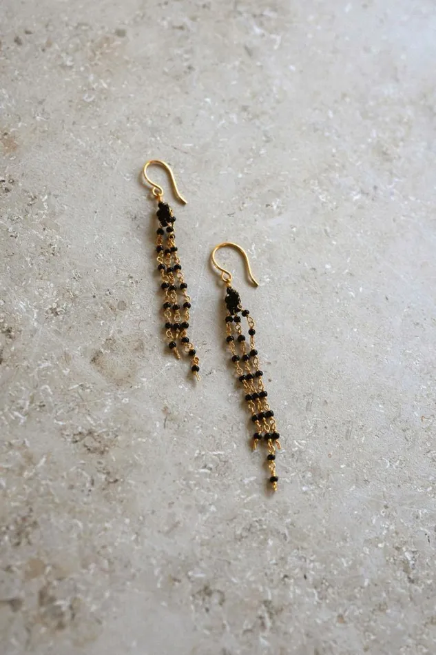 ByBar Sieraden Vrouwelijk Sterre Earring Black