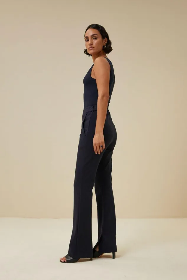 ByBar Tops and Shirts Vrouwelijk Lace Singlet Dark Navy ByBar Tops and Shirts Vrouwelijk Lace Singlet Dark Navy