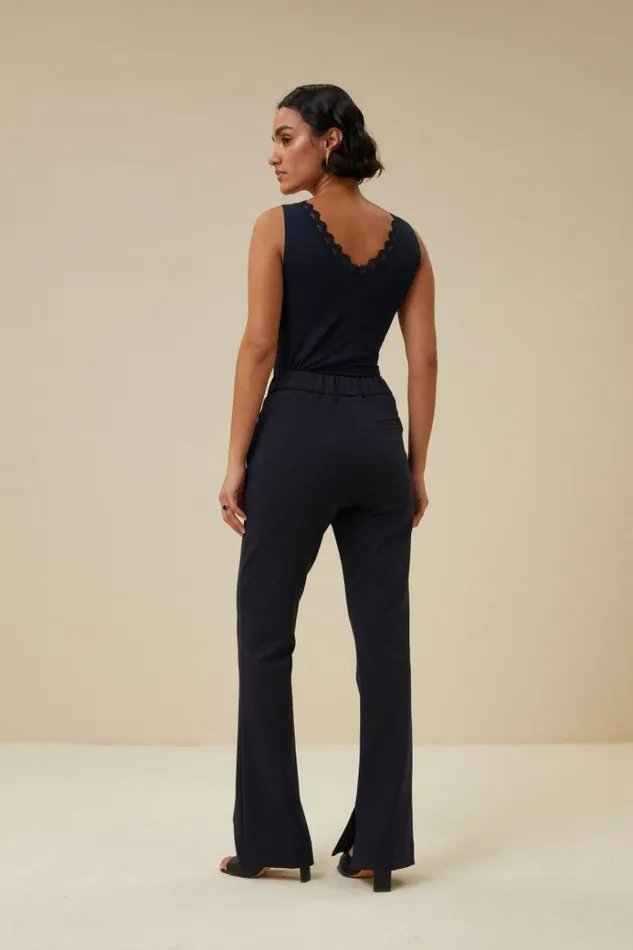 ByBar Tops and Shirts Vrouwelijk Lace Singlet Dark Navy ByBar Tops and Shirts Vrouwelijk Lace Singlet Dark Navy