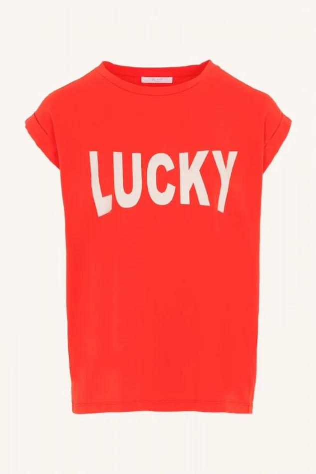 ByBar Tops and Shirts Vrouwelijk Thelma Lucky Top PoppyRed ByBar Tops and Shirts Vrouwelijk Thelma Lucky Top PoppyRed