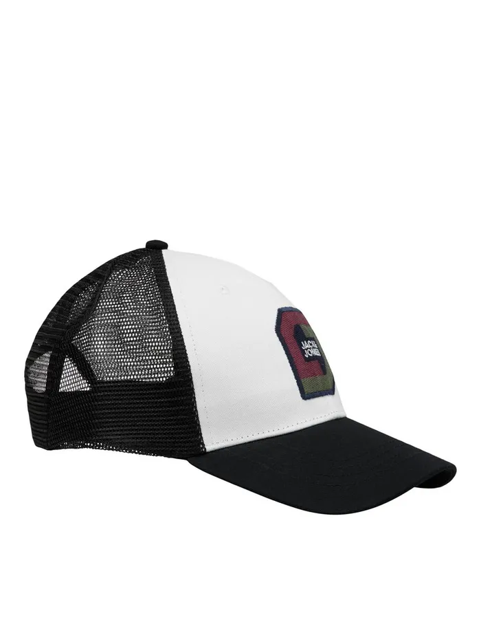 Caps JACK and JONES Mens MESH TRUCKER CAP Black Black