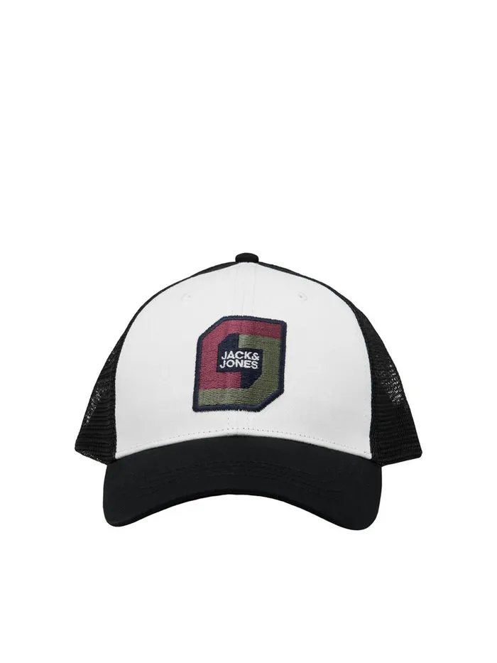 Caps JACK and JONES Mens MESH TRUCKER CAP Black Black