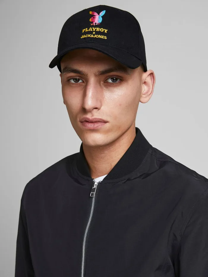 Caps JACK and JONES Mens PLAYBOY BASEBALL CAP Black Black Online