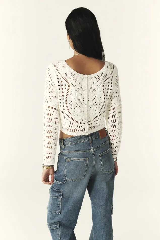 Cardigan Marc White Women Baandsh Sweaters and Cardigans