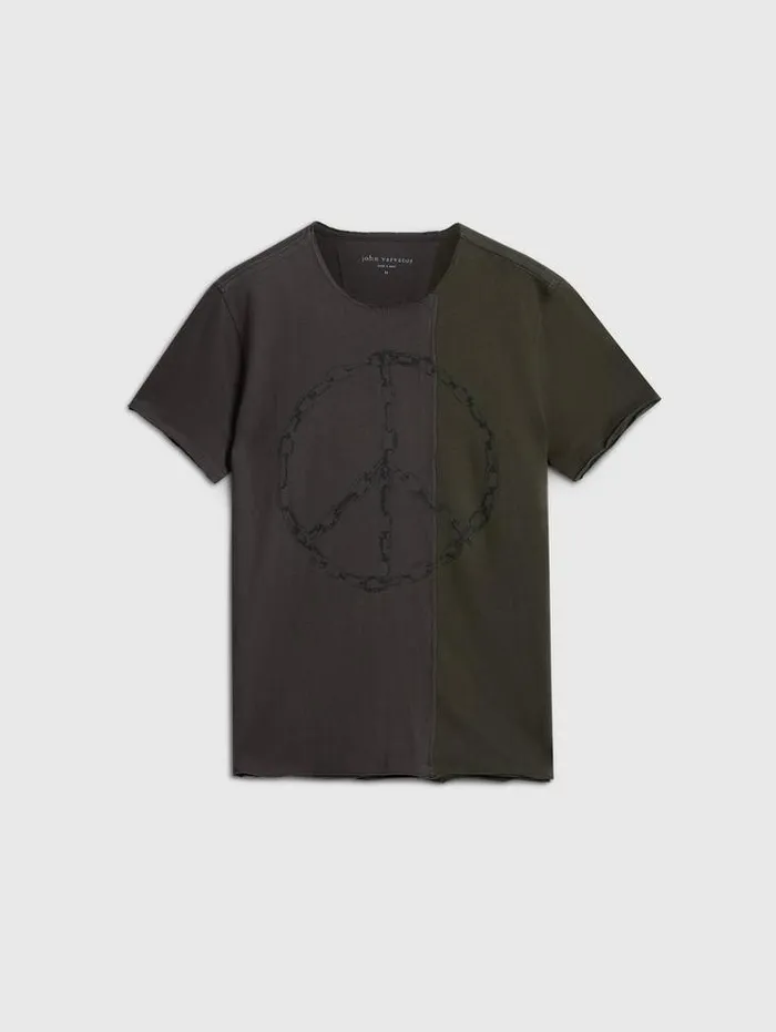 CHAIN PEACE TEE Charcoal Men John Varvatos Graphic Tees