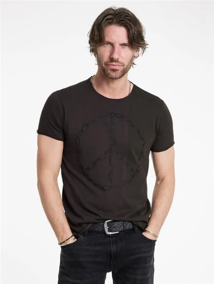 CHAIN PEACE TEE Charcoal Men John Varvatos Graphic Tees