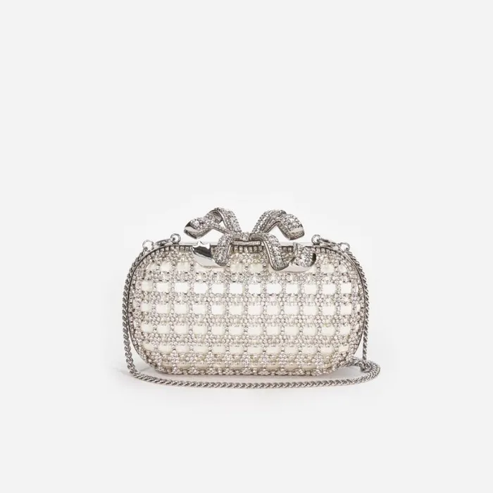 Champagne Crystal Clutch Bag Women Self Portrait Bride Champagne Crystal Clutch Bag Women Self Portrait Bride
