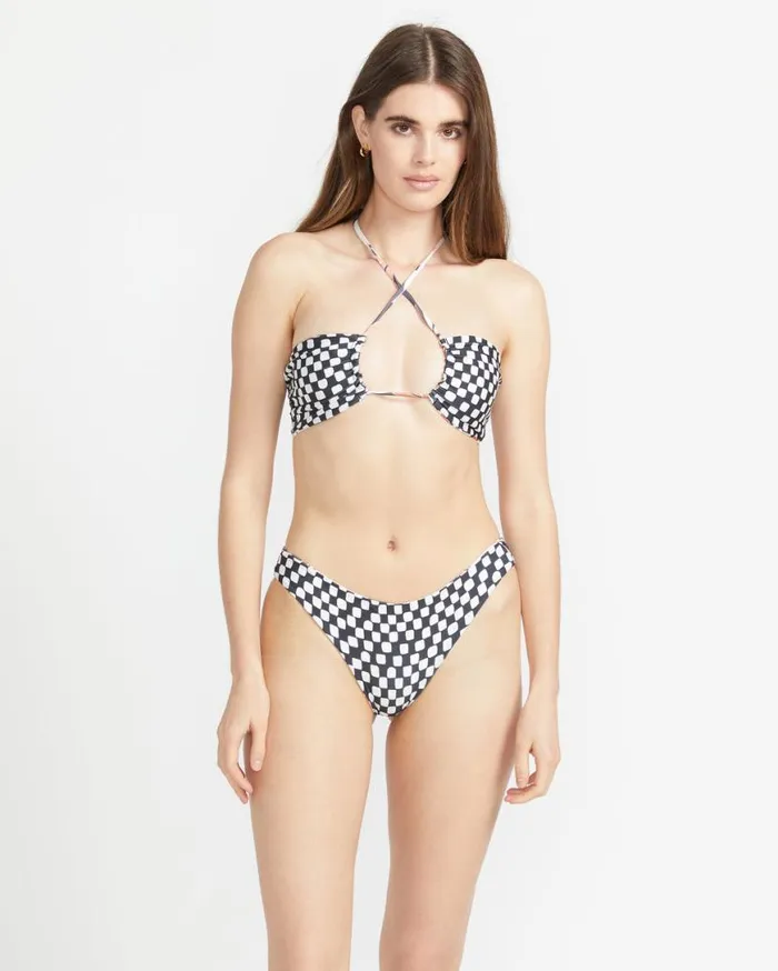 Check Mate Cheekini Bikini Bottom 8211 Electric Coral Womens Volcom Bikinis